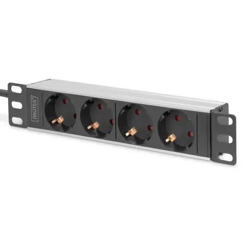 DIGITUS DN-95418 4 aljzat Elosztó 2m fekete