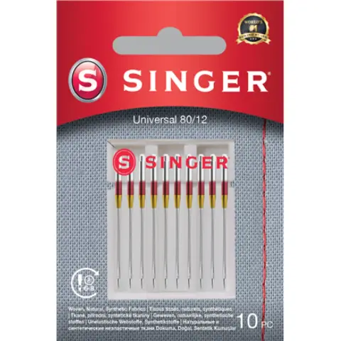 SINGER 80/12 10PK Univerzális varrótű szövött szövetekhez
