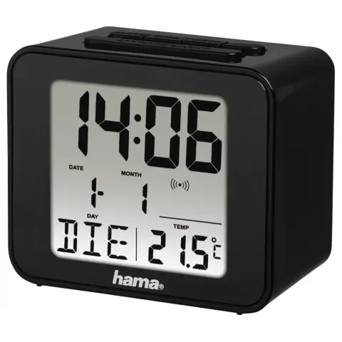 HAMA 186304 CUBE digital alarm clock black