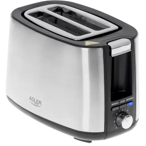 ADLER AD 3214 Kenyérpirító 750 W ezüst / fekete