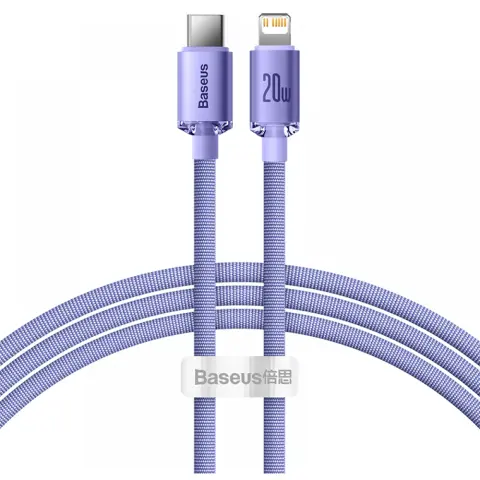 BASEUS USB Lightning Töltő/adat Lila 1.2m CAJY000205