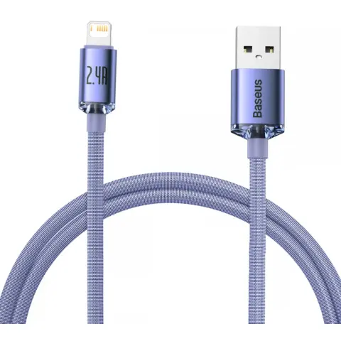 BASEUS USB Lightning Töltő/adat Lila 1.2m CAJY000005