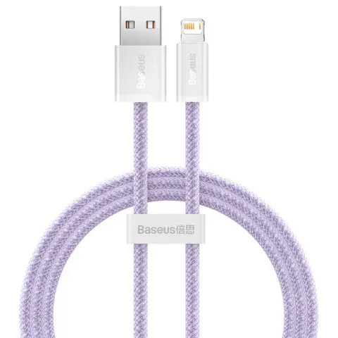 BASEUS USB Lightning Töltő/adat Lila 2m CALD000505