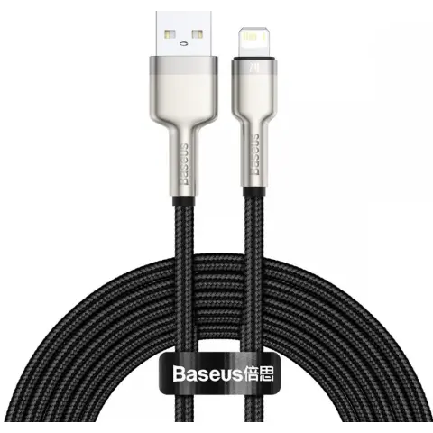 BASEUS USB Lightning Töltő/adat Fekete 2m CALJK-B01