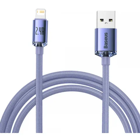 BASEUS USB Lightning Töltő/adat Lila 2m CAJY000105