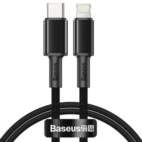 BASEUS USB 2.0 Type C Lightning Töltő/adat Crno 1m CATLGD-01
