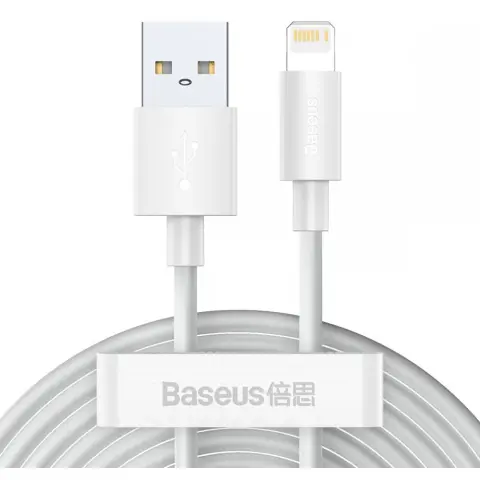 BASEUS USB Lightning Punjač/podaci Bijela 1.5m TZCALZJ-02