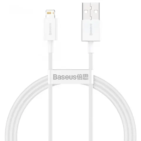 BASEUS USB Lightning Punjač/podaci Bijela 1m CALYS-A02