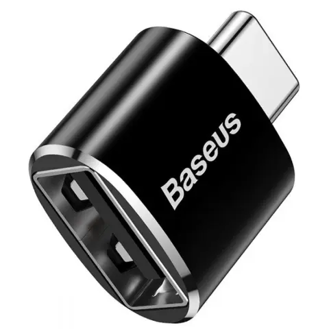BASEUS USB 2.0 Type C Adapter Črn 3cm CATOTG-01