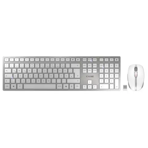 CHERRY DW 9100 Slim EU Angol szett ezüst