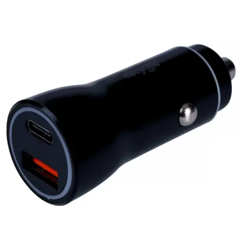AKYGA AK-CH-16 Auto punjač 1xUSB QC USB-C 3A crni