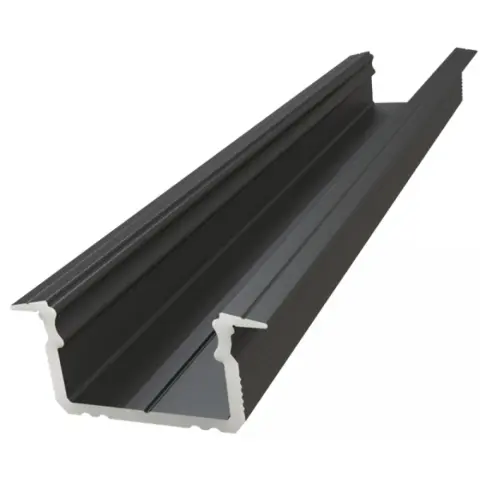GLP AL12-GLG2-LB-2020 süllyesztett fekete LED profil
