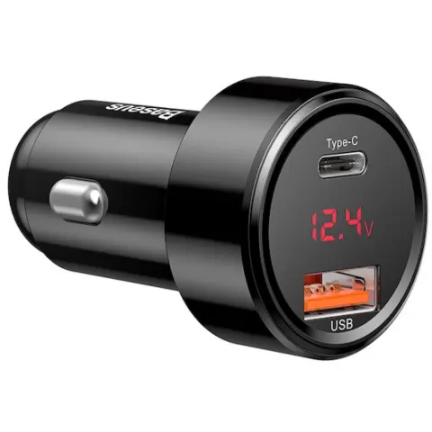 BASEUS Magic CCMLC20C Autós töltő 1xUSB 1xUSB-C 45W fekete