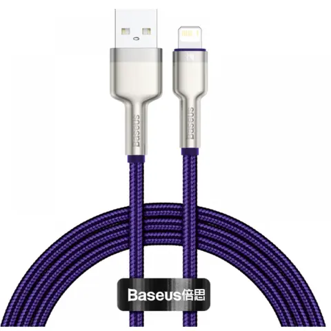 BASEUS USB Lightning Töltő/adat Lila 1m CALJK-A05
