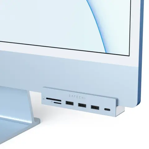 SATECHI USB-C Clamp Hub for 24-inch iMac kék