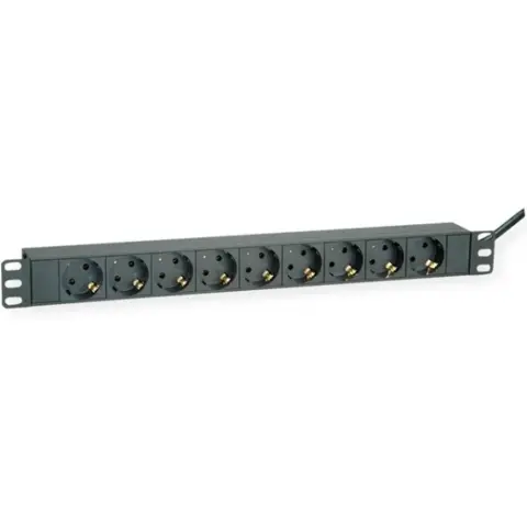 ROLINE 19" Rack PDU 8x Schuko C14 M 2m black