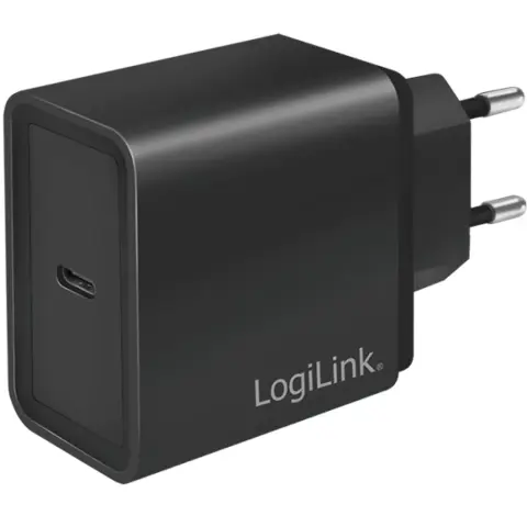 LOGILINK USB power socket adapter 1x USB-C Port (PD) 18 W black