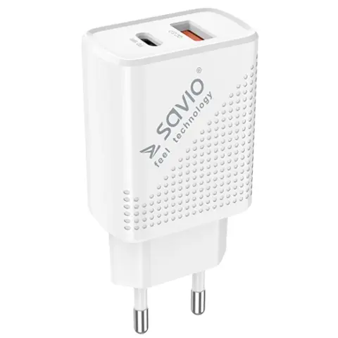 SAVIO Wall USB charger Quick Charge Power Delivery 3.0 18W LA-04