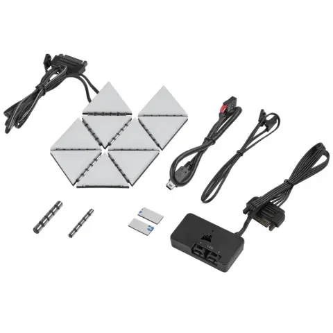 CORSAIR iCUE LC100 Case Accent Lighting Panels - Mini Triangle 9 komadni početnik pribor
