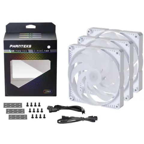 PHANTEKS PH-F140SK D-RGB 3 darabos szett fehér