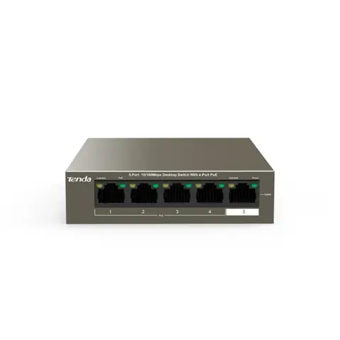 TENDA TEF1105P-4-63W v2 5-port 10/100Mbps unmanaged switch