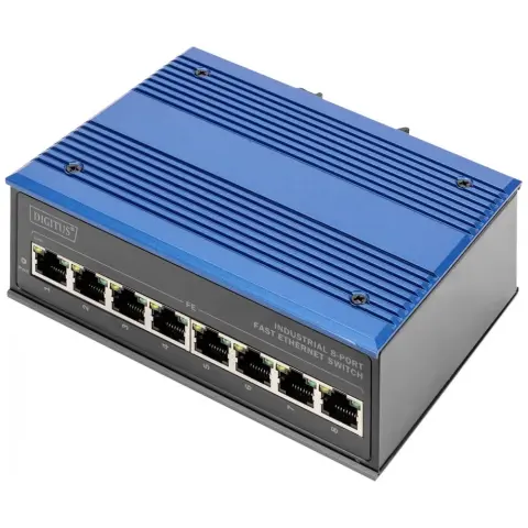 DIGITUS DN-650106 8x 100Mbps Ipari Switch