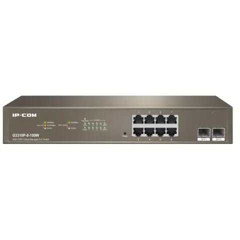 IP-COM G3310P-8-150W 8GE+2SFP Cloud Managed PoE Switch