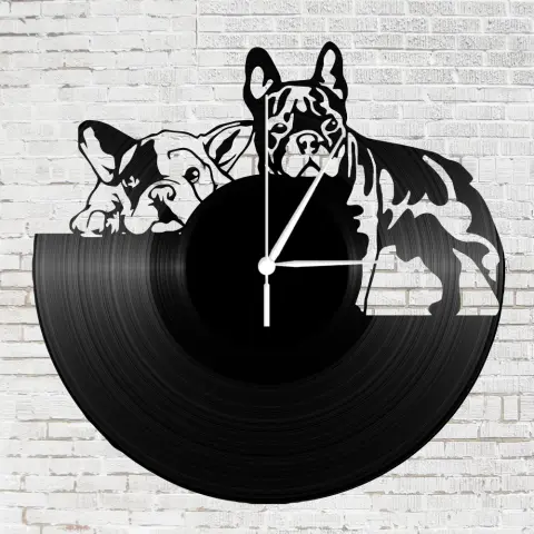 Bakelit óra Francia Bulldog