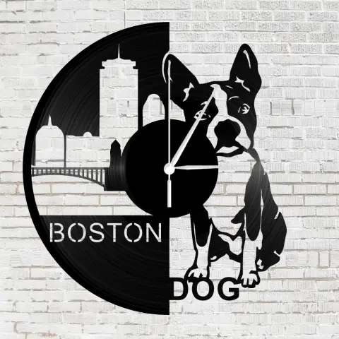 Bakelit óra Boston Terrier