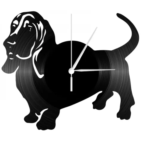 Bakelit falióra Basset Hound