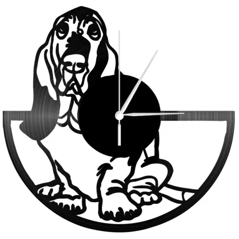 Bakelit falióra Basset Hound kutya