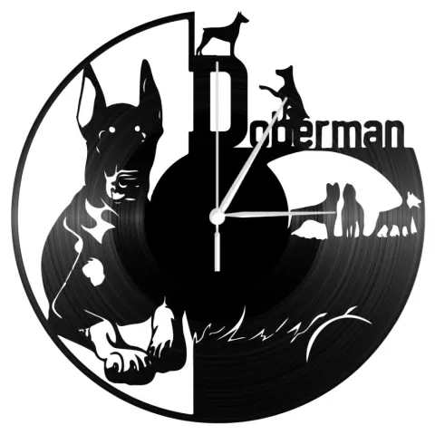Bakelit falióra Dobermann