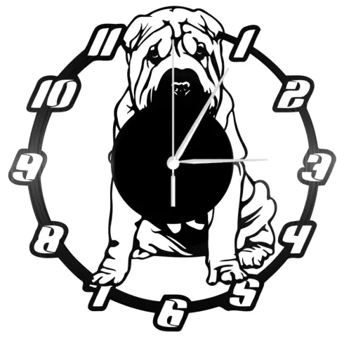 Bakelit falióra Shar pei WDWR-bko-00348