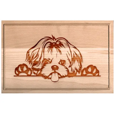 Shih-tzu vágódeszka XXL
