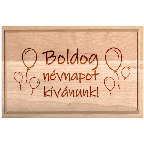 Névnapi vágódeszka lufikkal XXL