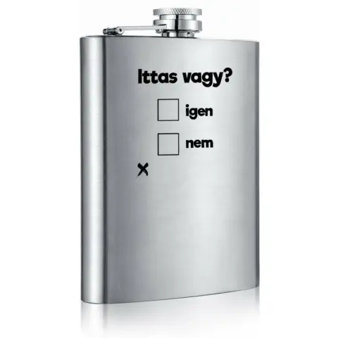 Fém laposüveg Ittas vagy?