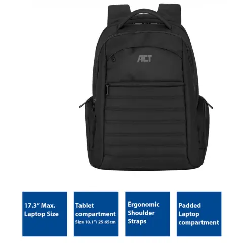 ACT CONNECTIVITY AC8535 Urban Notebook Hátizsák 17.3" fekete