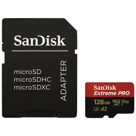 SANDISK Extreme Pro 128GB MicroSDXC 90 MB/s SDSQXCD-128G-GN6MA