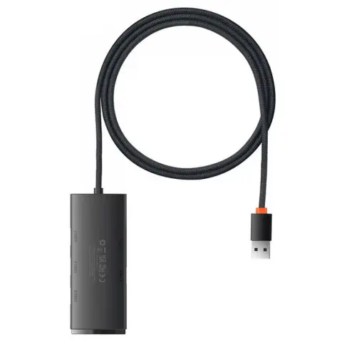 BASEUS Lite Series 4 az 1-ben USB - 4x USB 3.0 hub 1m fekete