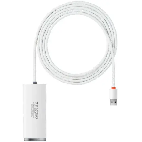 BASEUS Lite Series 4-in-1 USB - 4x USB 3.0 hub 2m white