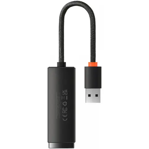 BASEUS WKQX000001 USB 2.0 UTP Convertor 100Mbps negru