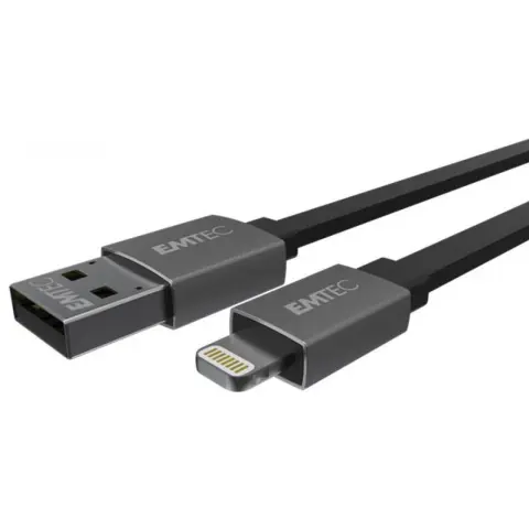 EMTEC USB Lightning Töltő/adat Fekete 1.2m ECCHAT700AP