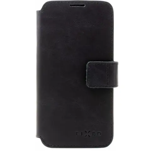 FIXED ProFit ročno šivan usnjen ovitek s stranskim odpiranjem iPhone 13 Pro črn