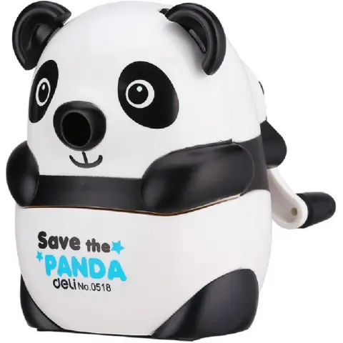 DELI Panda stolni stroj za oštrenje crno-bijeli