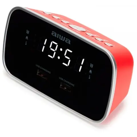 AIWA CRU-19 Rádiós ébresztőóra piros