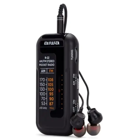 AIWA R-22 Hordozható zsebrádió fekete
