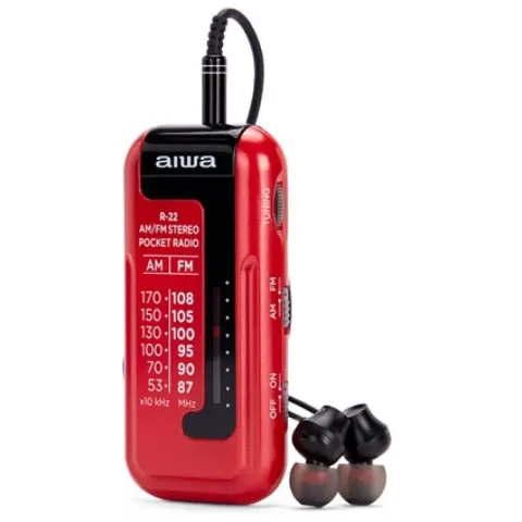 AIWA R-22 Hordozható zsebrádió piros