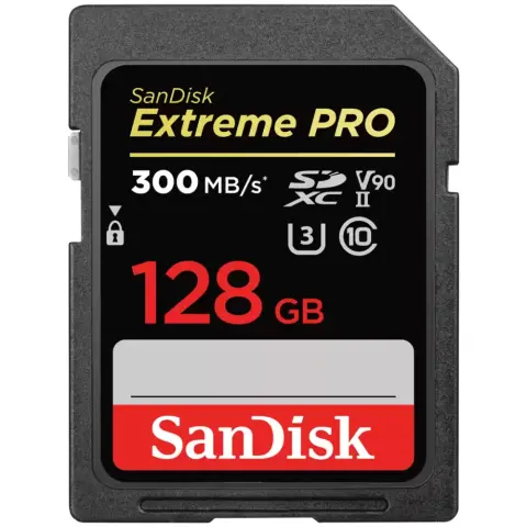 SANDISK Extreme Pro 128GB SDXC 300 MB/s 121506