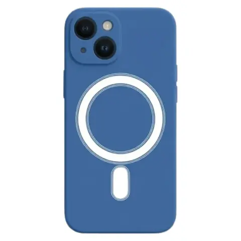 CELLECT Magnetni silikonski ovitek iPhone 14 moder