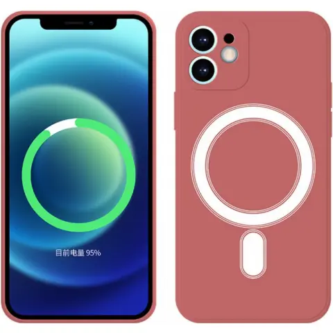 CELLECT Magnetski silikon case iPhone 14 crvena